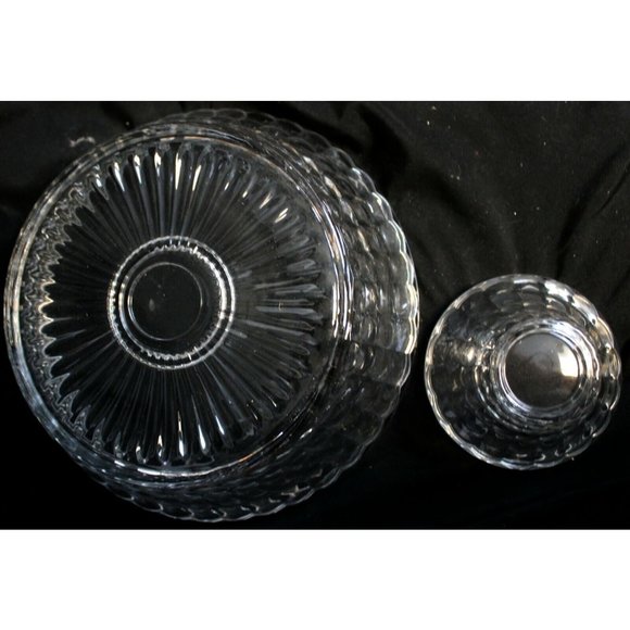 Fifth Avenue Crystal Annabelle 11" Chip & 5" Dip Set Clear Bowl Nesting New - Picture 5 of 12